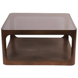 Libra Interiors Thorpe Square Rectangular Coffee Table - Metal & Glass