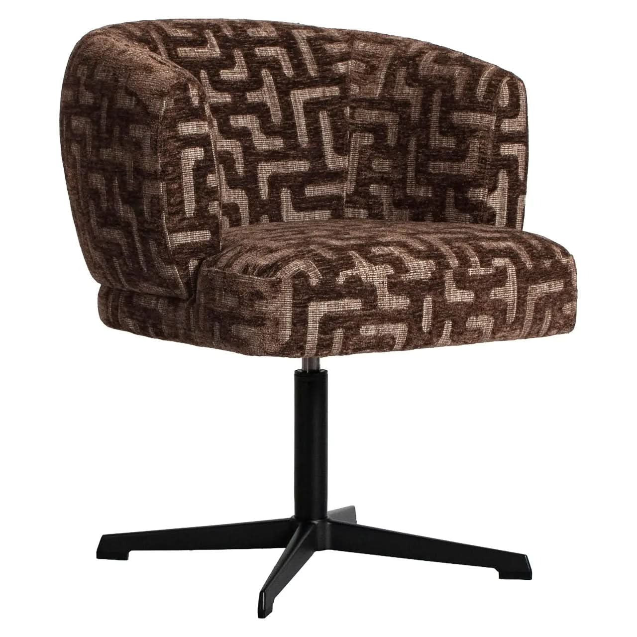 Richmond Interiors Dinan Dining Chair Brown Labyrinth