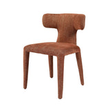 Libra Interiors Milo Curved Back Upholstered Dining Chair - Brown