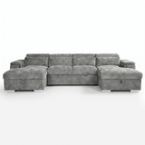 Alaya Sofabed Grey U Shape Corne