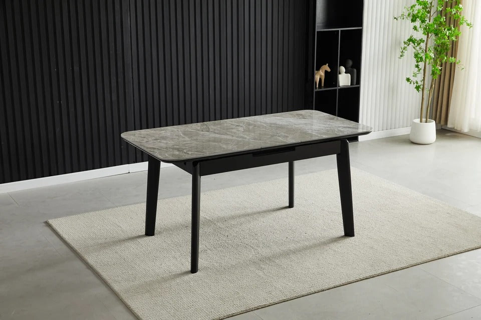 Arizona Extending Grey Ceramic Table With Oliver Chairs