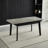 Arizona Extending Grey Ceramic Table With Oliver Chairs