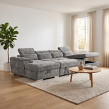 Alaya Sofabed Grey U Shape Corne