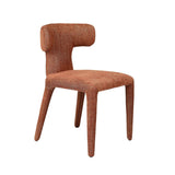 Libra Interiors Milo Curved Back Upholstered Dining Chair - Brown