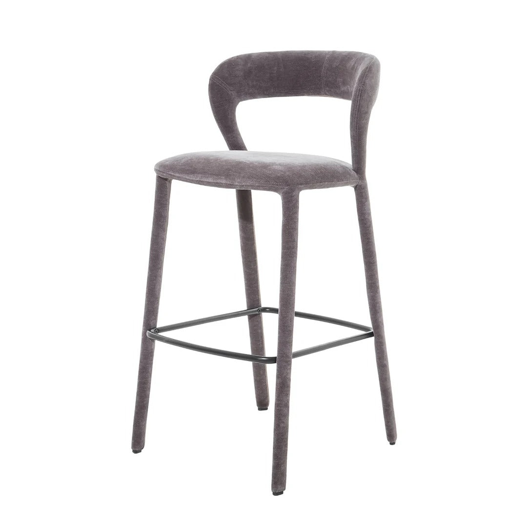 Libra Interiors Cruise Upholstered Bar Stool - Grey