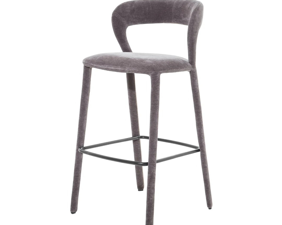 Libra Interiors Cruise Upholstered Bar Stool - Grey