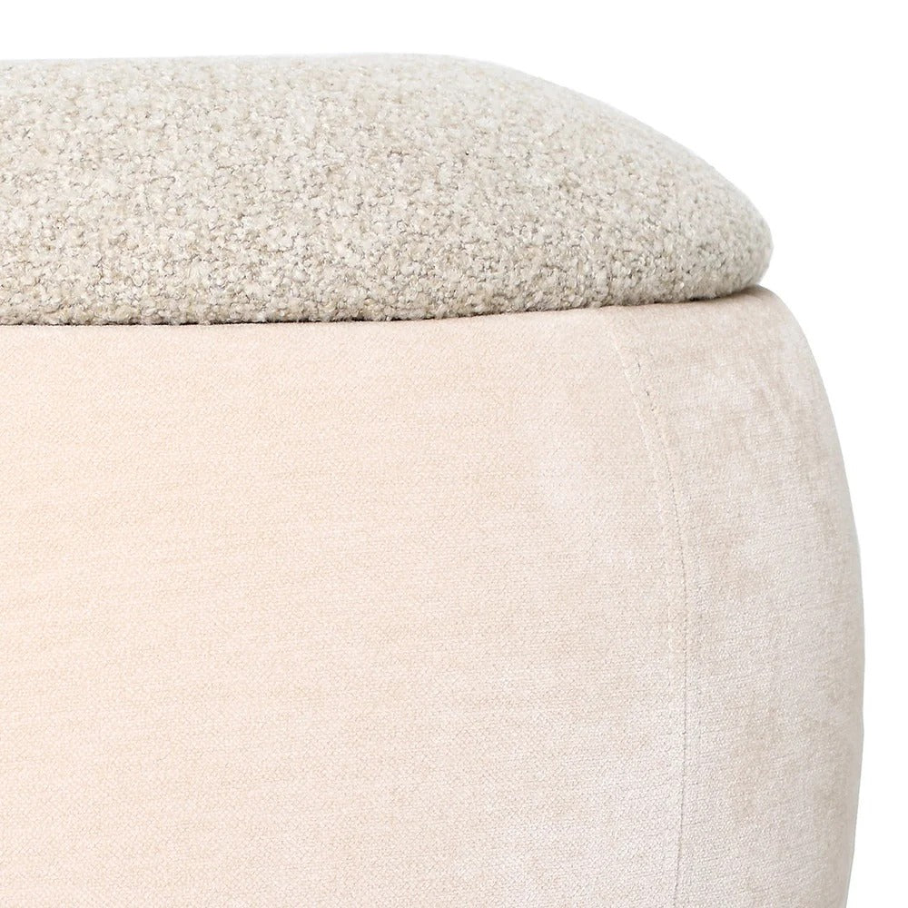 Libra Interiors Clemance Storage Stool - Mushroom