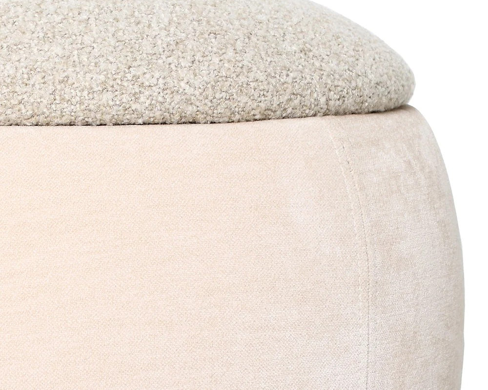 Libra Interiors Clemance Storage Stool - Mushroom