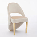 Ariana 160cm White & Gold Dining Table Set with Santo Chairs