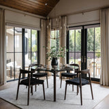 OTI Ned Dining Table – Clear & Chocolate