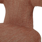 Libra Interiors Milo Curved Back Upholstered Dining Chair - Brown