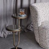 Libra Interiors Marco Accent Table - Royal Gold Marble