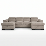 Alaya U-Shape Biege Sofabed