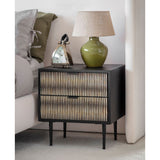 Libra Interiors Imperia Bone Inlay Bedside Table