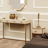 DI Designs Hampton Ivory Shagreen & Gold Console Table