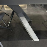Caso 180-280cm White Kass Gold Ceramic Marble Side Extending Dining Table