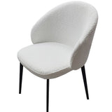 Leoni 160–240cm  Extending Dining Set with Lazio Ivory Bouclé Chairs