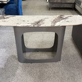 Lina Grey Ceramic Marble Console Table
