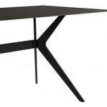 Livia 160cm Black Ceramic Sintered Marble Dining Table - Esme Furnishings