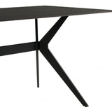 Livia 160cm Black Ceramic Sintered Marble Dining Table - Esme Furnishings