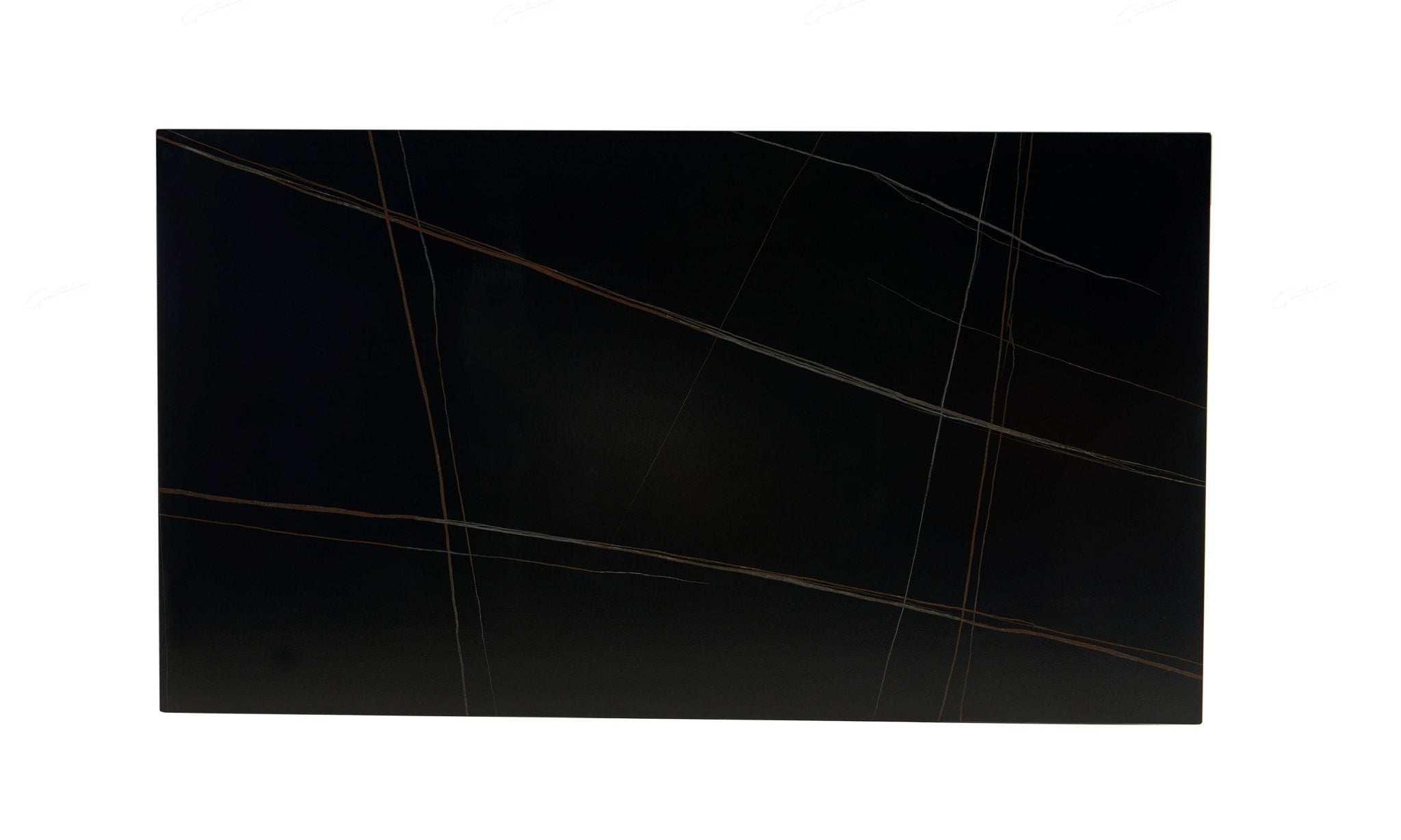 Livia 160cm Black Ceramic Sintered Marble Dining Table - Esme Furnishings