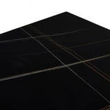 Livia 160cm Black Ceramic Sintered Marble Dining Table - Esme Furnishings
