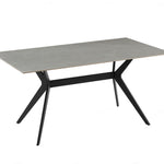 Livia 160cm Grey Ceramic Sintered Marble Dining Table - Esme Furnishings