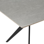 Livia 160cm Grey Ceramic Sintered Marble Dining Table - Esme Furnishings