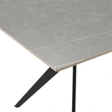 Livia 160cm Grey Ceramic Sintered Marble Dining Table - Esme Furnishings
