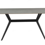 Livia 160cm Grey Ceramic Sintered Marble Dining Table - Esme Furnishings