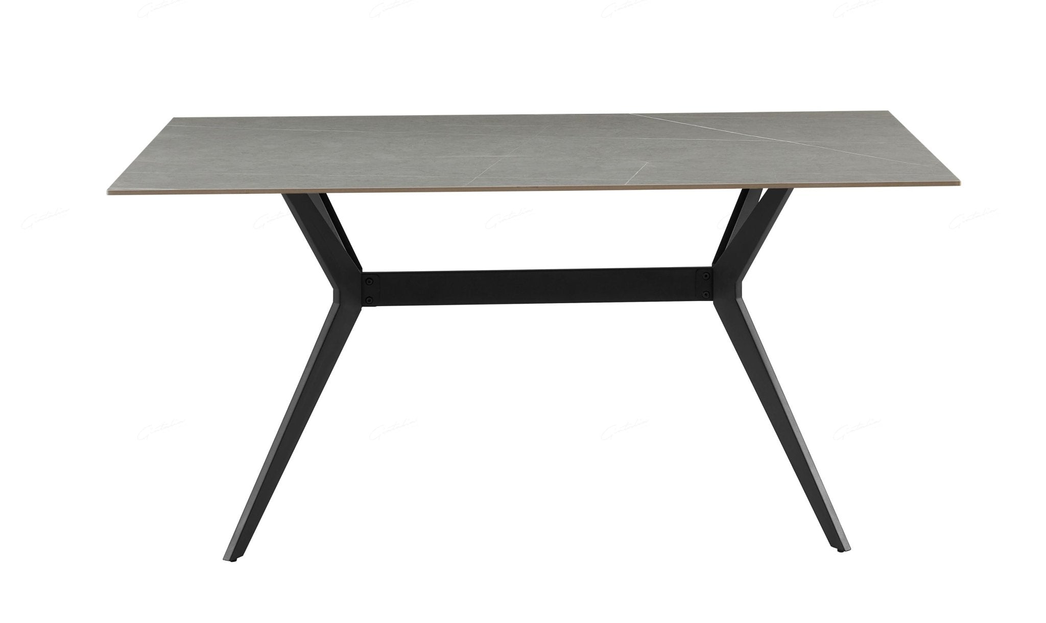 Livia 160cm Grey Ceramic Sintered Marble Dining Table - Esme Furnishings