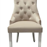 Louis Marble & Chrome Dining Table With Lion Knocker Velvet Chairs & High Back 130cm Bench - Esme Furnishings