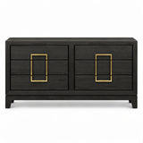 Berkeley Designs Lucca 6 Drawer Chest of Drawers in Brown Gold Handles