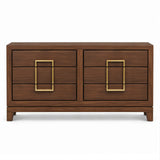 Berkeley Designs Lucca 6 Drawer Chest of Drawers in Walnut With Gold Handles
