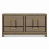 Berkeley Designs Lucca 6 Drawer Chest In Grey/Taupe Oak