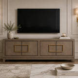 Berkeley Designs Lucca TV Media Unit In Grey/Taupe Oak
