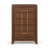 Berkeley Designs Lucca Walnut Tall 5 Drawer Chest