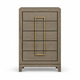 Berkeley Designs Lucca 5 Drawer Tall Chest of Drawers In Grey/Oak