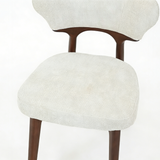 Isabella Oval 200cm Walnut & Pandora Ceramic Marble Dining Table With Luciana Fabric Chairs