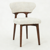 Isabella Oval 200cm Walnut & Pandora Ceramic Marble Dining Table With Luciana Fabric Chairs