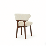 Isabella Oval 200cm Walnut & Pandora Ceramic Marble Dining Table With Luciana Fabric Chairs
