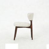Isabella Oval 200cm Walnut & Pandora Ceramic Marble Dining Table With Luciana Fabric Chairs