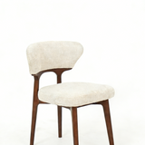 Isabella Oval 200cm Walnut & Pandora Ceramic Marble Dining Table With Luciana Fabric Chairs