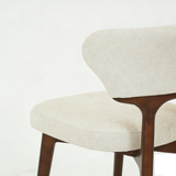 Isabella Oval 200cm Walnut & Pandora Ceramic Marble Dining Table With Luciana Fabric Chairs