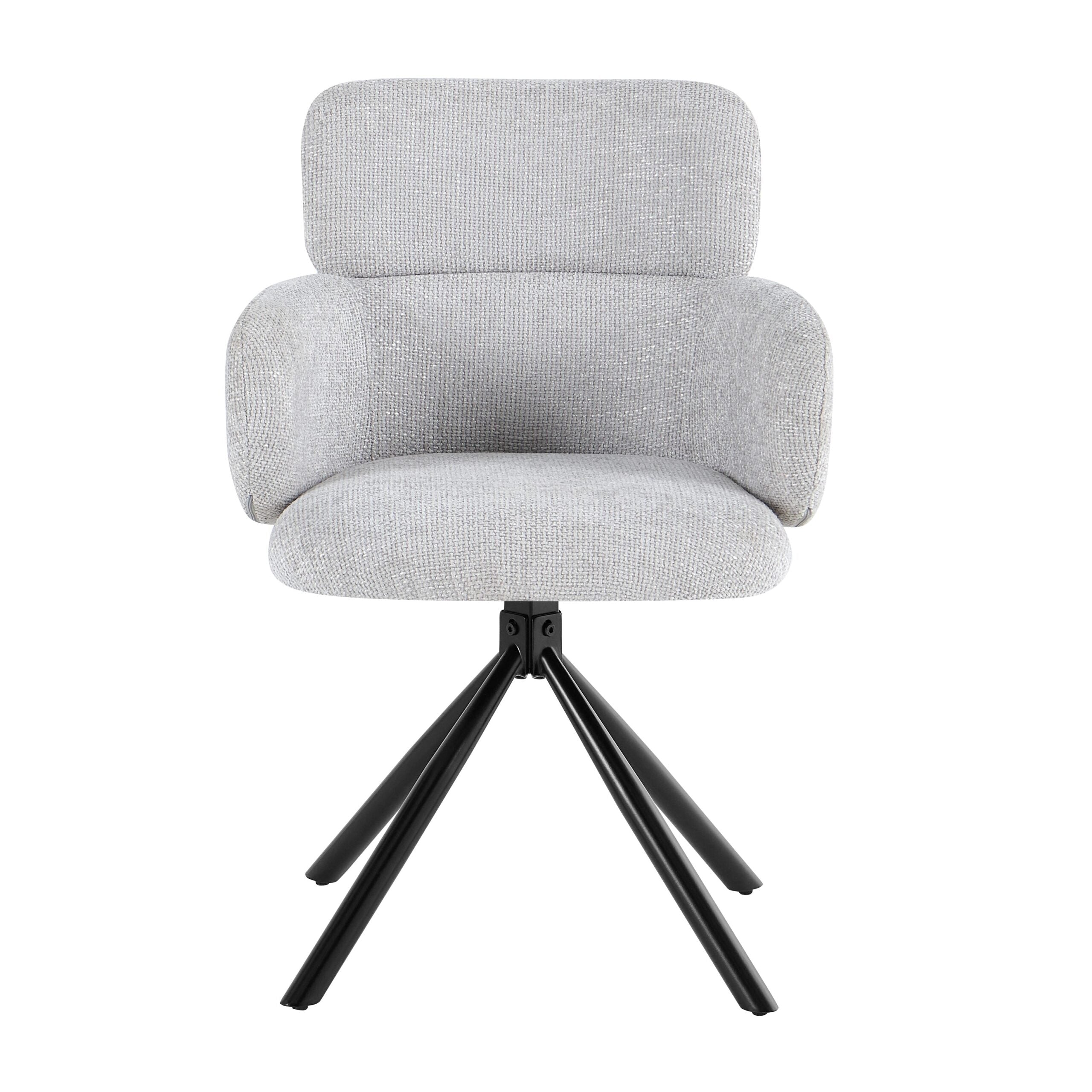 Tuscany 360 Swivel Fabric Dining Chairs - Pairs - 2 Colours