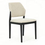 Bianca 200cm Oval Black Ceramic Marble Dining Table With Sorrento Black & Cream Fabric Chairs