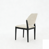 Bianca 200cm Oval Black Ceramic Marble Dining Table With Sorrento Black & Cream Fabric Chairs