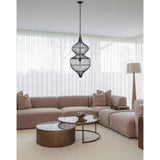 Libra Interiors Mira Hourglass Wire Pendant Light - Black