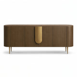 Berkeley Designs Napa 4 Door Sideboard Caramel Oak & Bronze