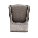 Nina Grey Velvet Quilted Dining Chairs With Black Metal Base - Pairs - Esme Furnishings